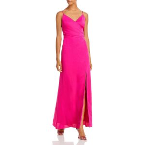 Krawatte zurück Split Saum Maxi Kleid
