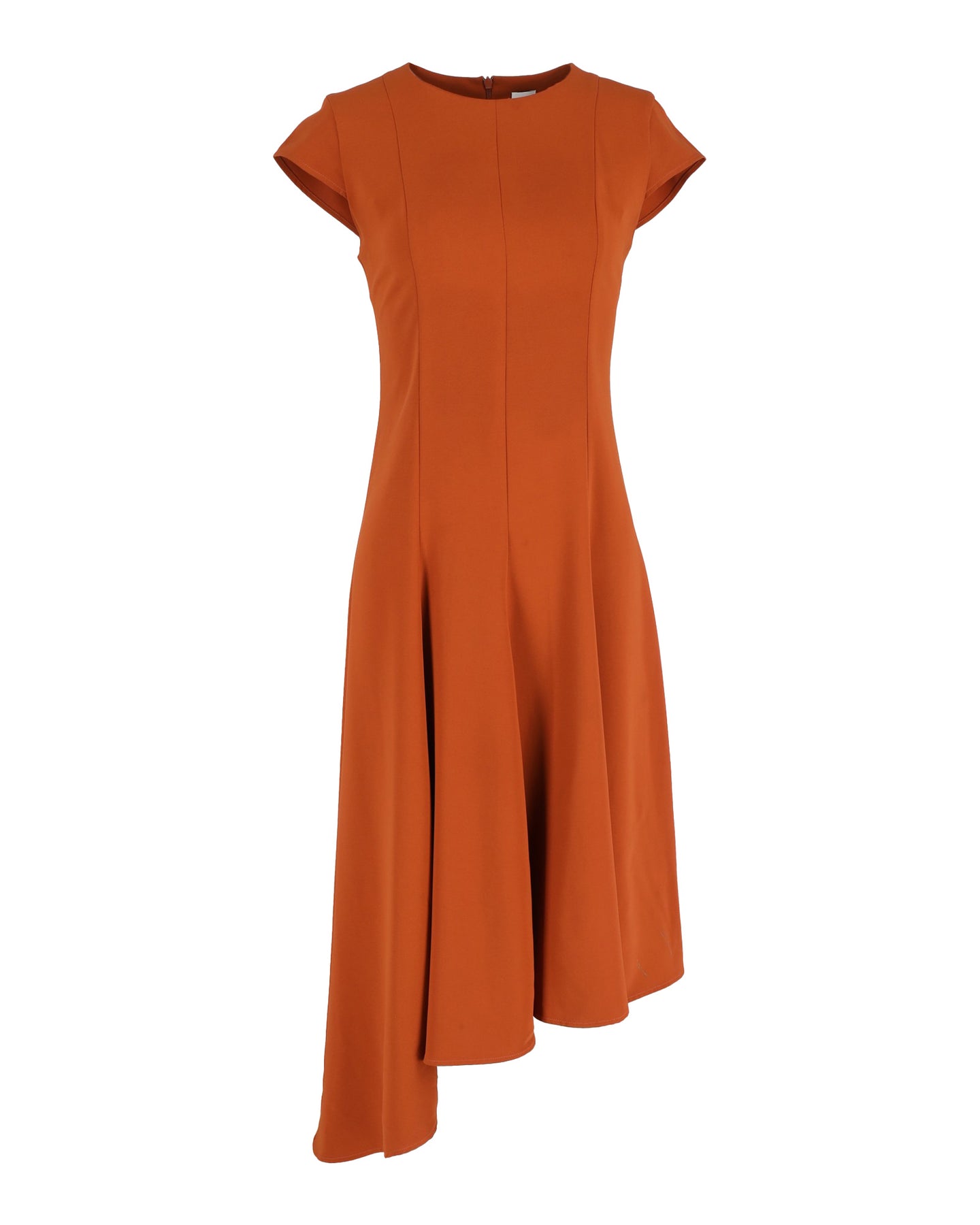 Iris & Tinte Alexandra asymmetrisch Crepe Kleid aus orangefarbenem Polyester