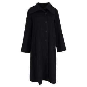 Giorgio Armani Langmantel aus schwarzer Wolle 7748740808764