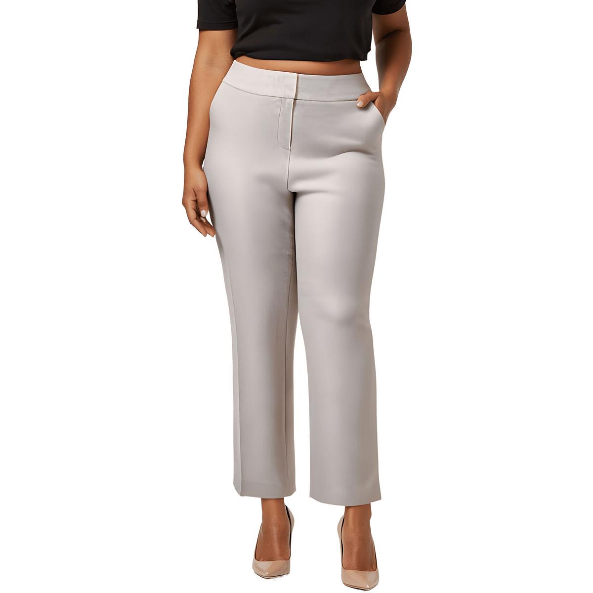 Gerade Hosen aus Stretch-Crepe