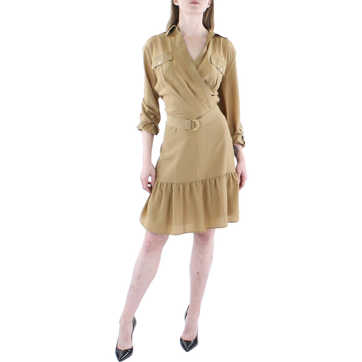 Fit & Flare Kleid mit Rüschenkragen