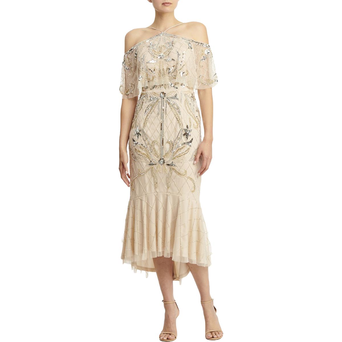 Pailletten Midi Cocktailkleid