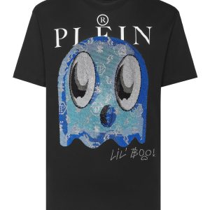 T-Shirt runden Hals ss Monster mit Kristallen 7648907886652