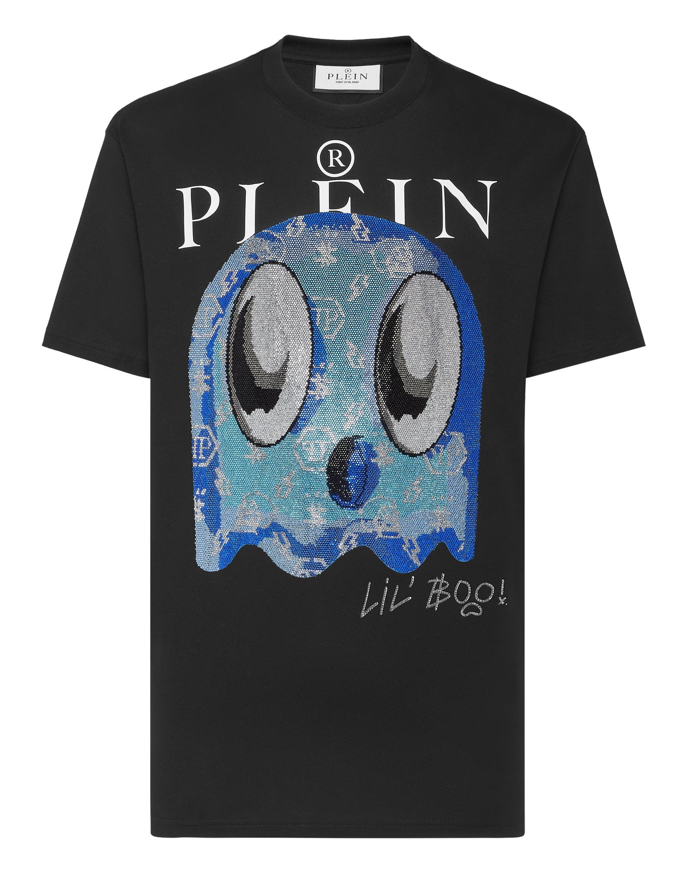 T-Shirt mit Rundhalsausschnitt SS Monster mit Kristallen