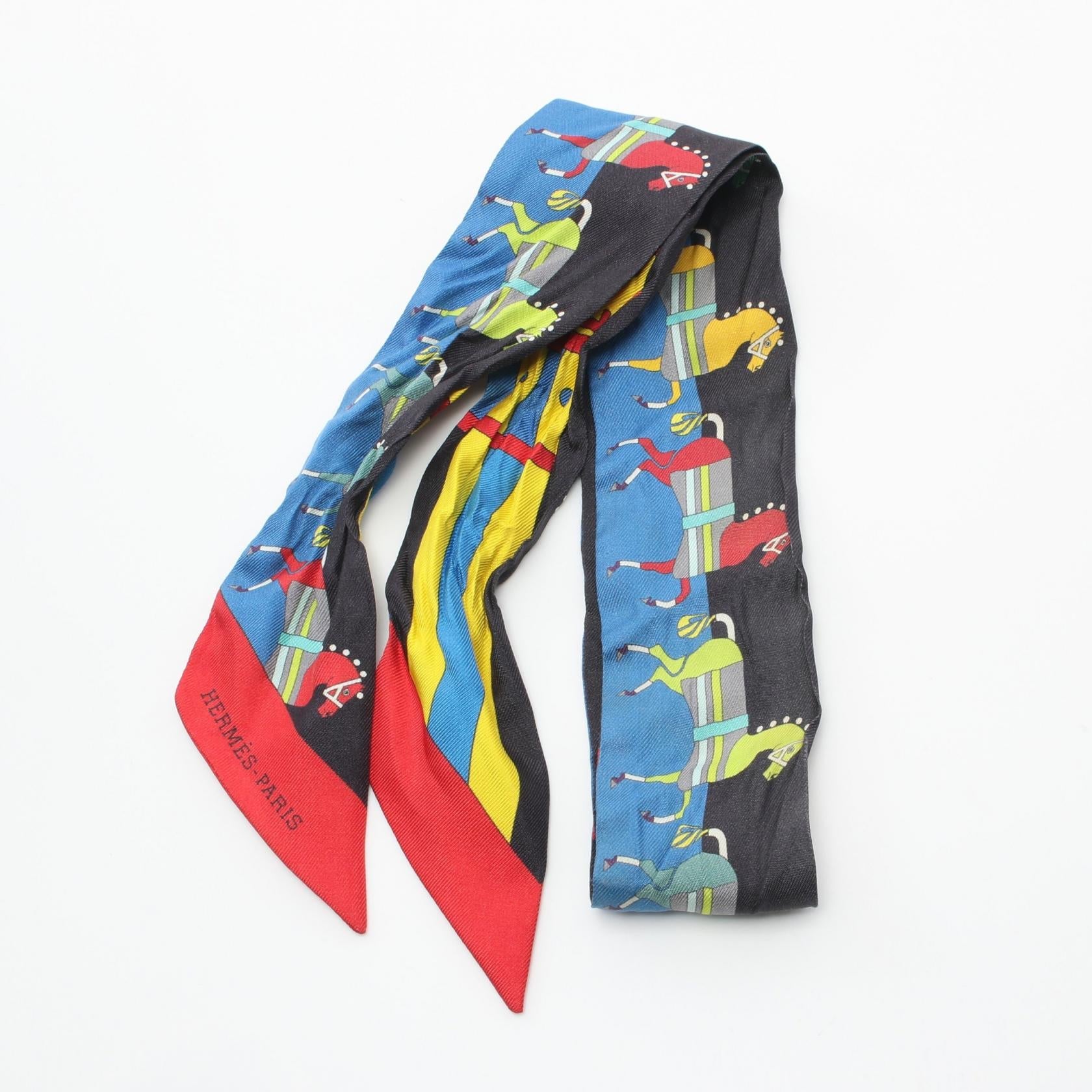 Hermes Rocabar Twilly Seidenschal Leinwand Schal