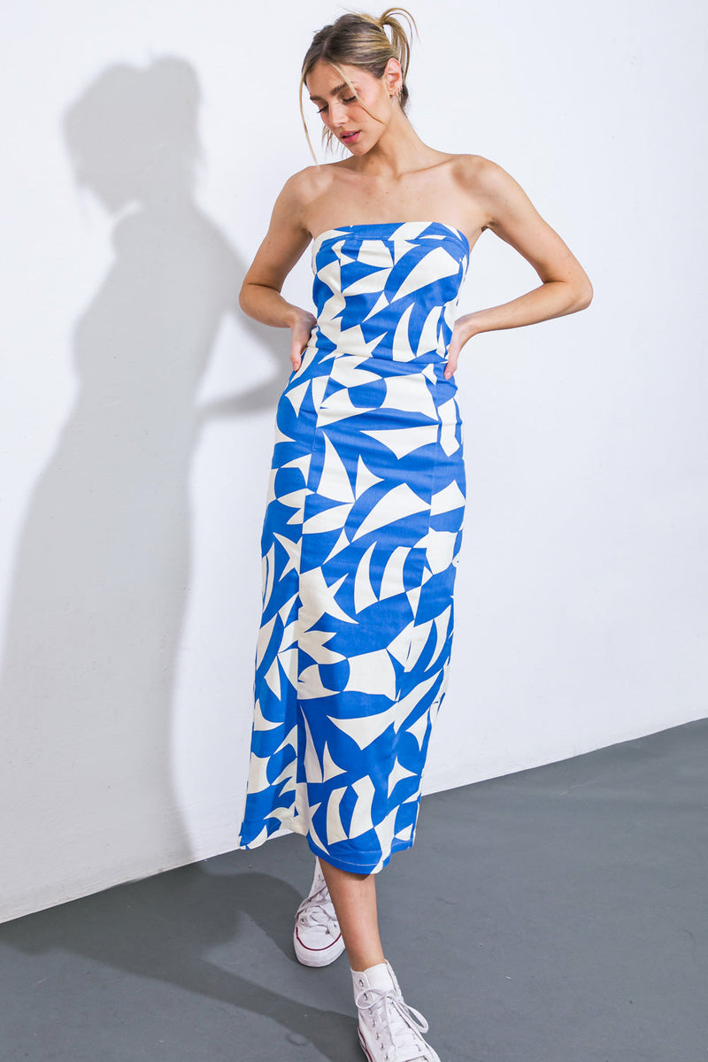 PICKING PETALS gewebt MIDI Kleid