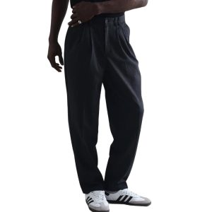 Raleigh Pleat Trouser in Anthrazit