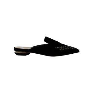 Nicholas Kirkwood Beya Flat Mules in Schwarzer Samt