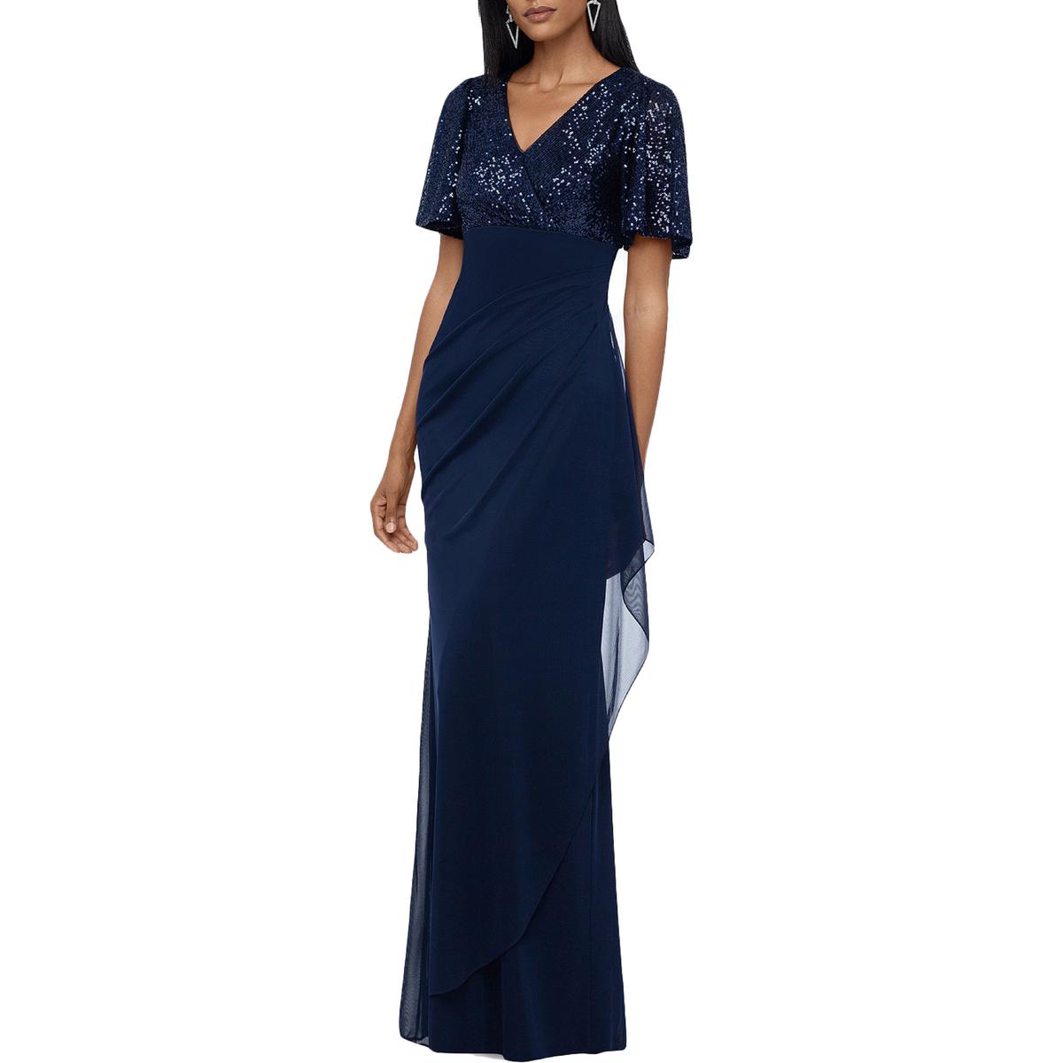 Langes Abendkleid mit Rüschen
