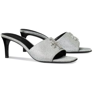 Elanor Pave Mule Sandale 65MM Leder Glitter Maultier Sandalen