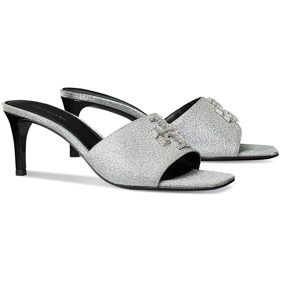 Elanor Pave Mule Sandale 65MM Leder Glitzer Mule Sandalen