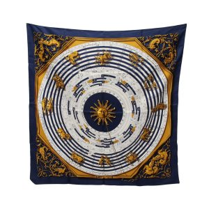 Hermes Carre 90 Dies et Hore Seidenschal Leinwand Schal