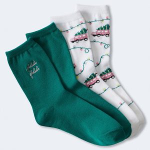 Aeropostale Fa La La Holiday Crew Sock 2-Packung