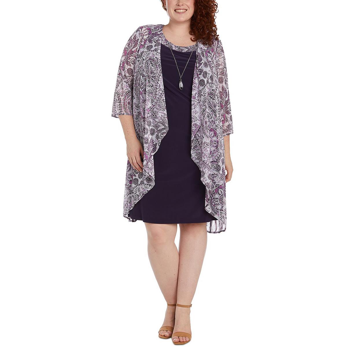 Plus Open Vorderseite Midi zweiteiliges Kleid