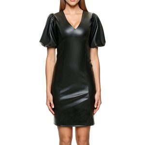Massive Kunstleder Minikleid
