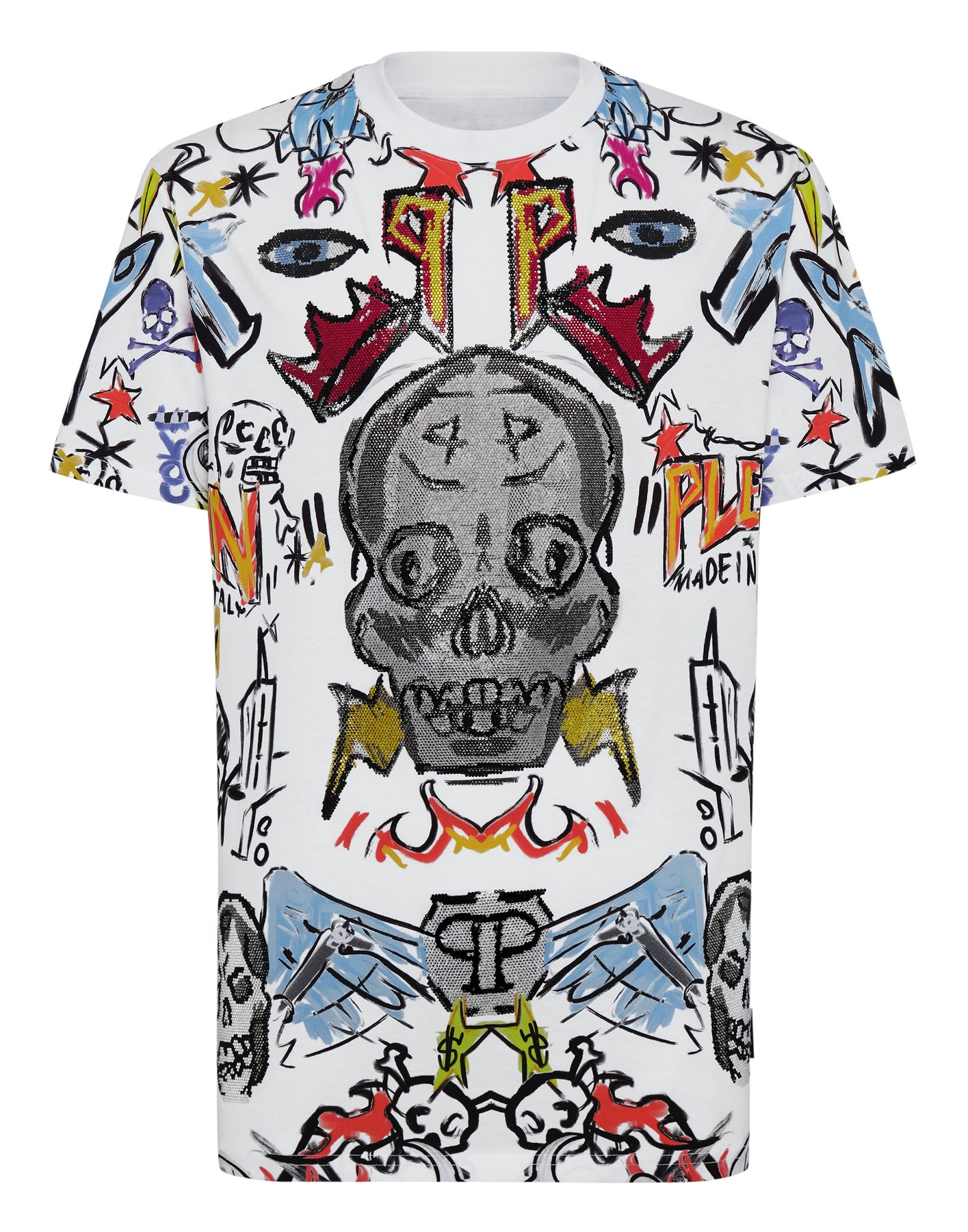T-Shirt Rundhals SS mit Kristallen