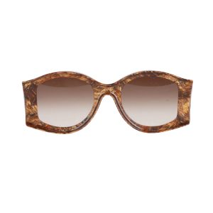 Loewe X Paula’s Ibiza 52mm Round Sonnenbrille aus braunem Acetat
