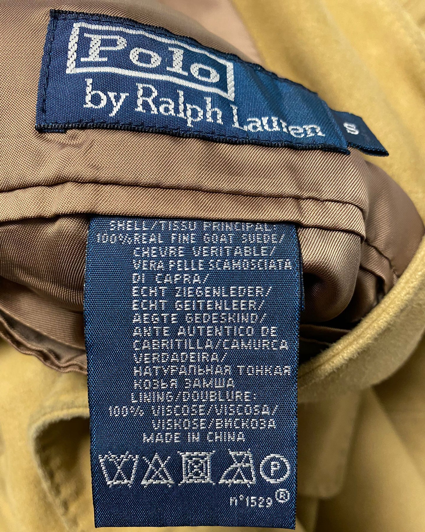 Ralph Lauren Stranding Collar Jacke aus braunem Wildleder