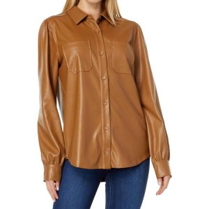 Mattie Shacket veganes Leder in Toffee Bronze