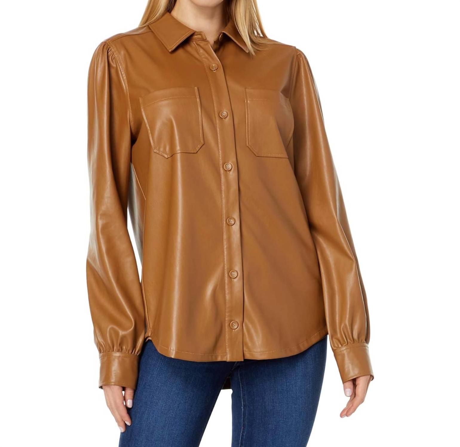 Mattie Shacket – Veganes Leder aus Toffee Bronze