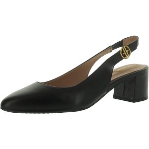 GO TO SLINGBACK Leder Mandel Zeh mit Fersenriemen Absätze