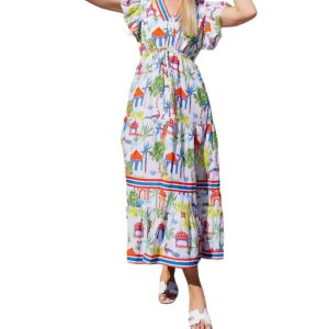 Amalfi Maxi Kleid im Pfau