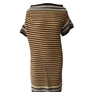Missoni Patterned stricken Schulter Kleid aus mehrfarbiger Wolle 7748727799868