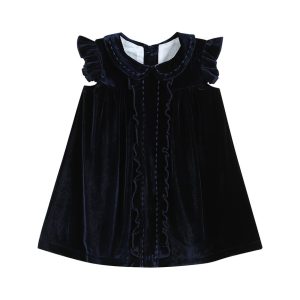 Lil Cactus Velour Flutter Sleeve Kleid