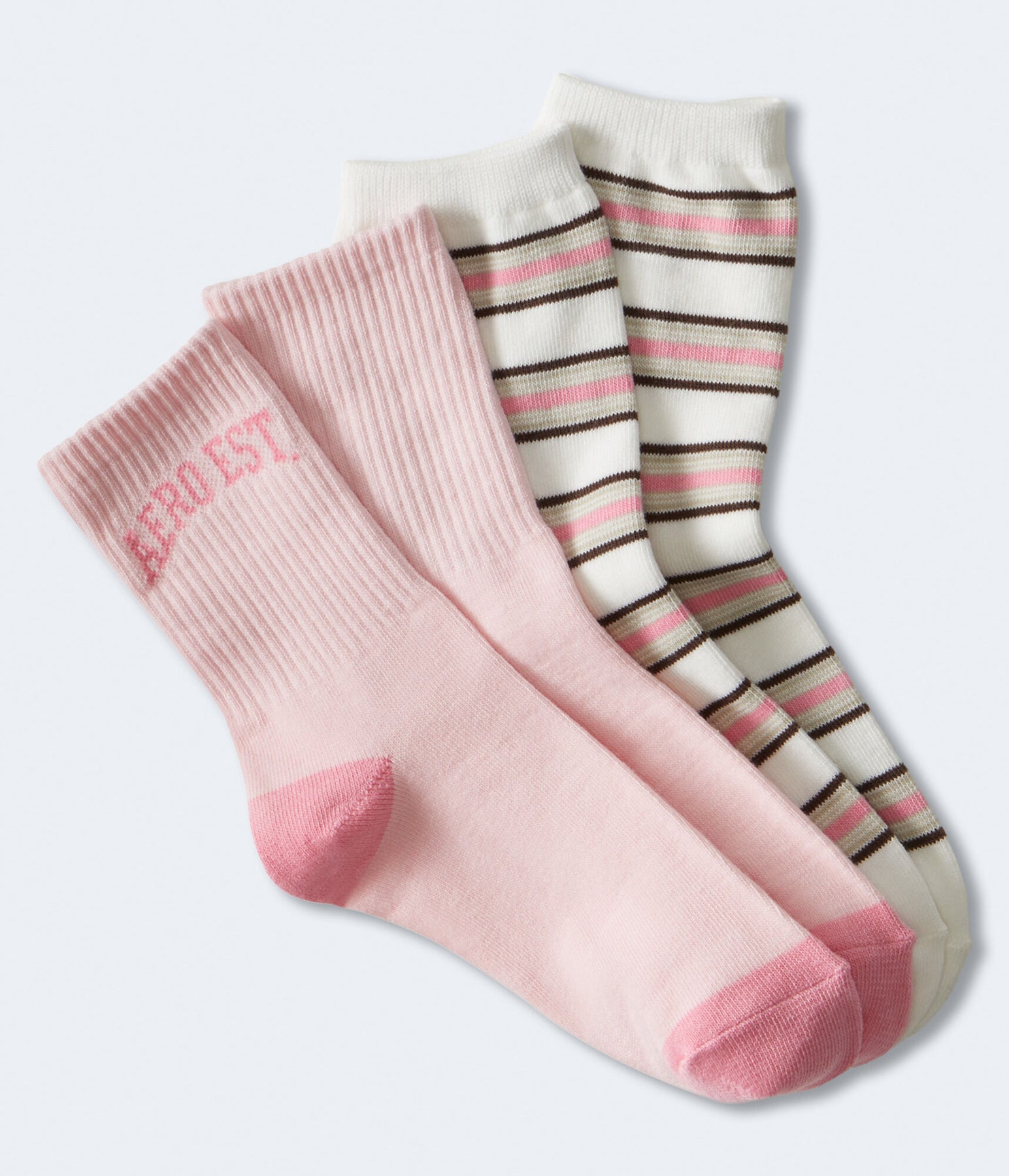 Aeropostale Logo & Stripe Crew Sock 2-Packung