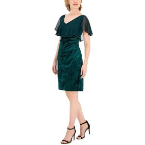 Velvet Chiffon Cocktail- und Partykleid