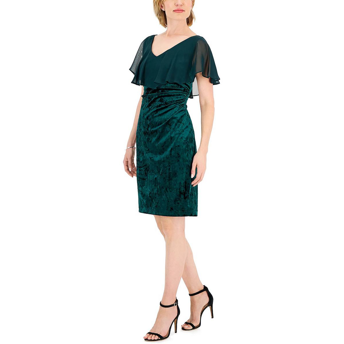 Velvet Chiffon Cocktail- und Partykleid