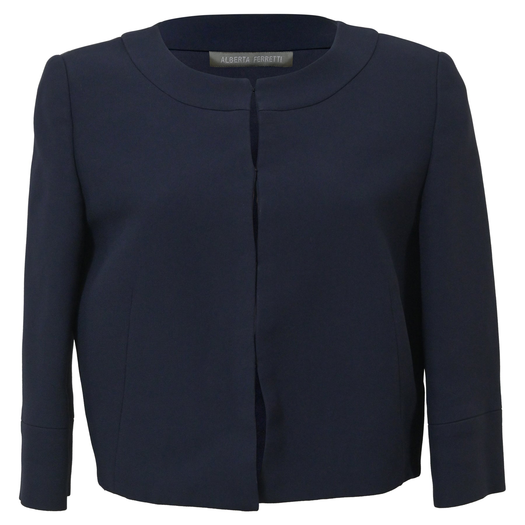 Alberta Ferretti Bolero in Marineblau Viskose