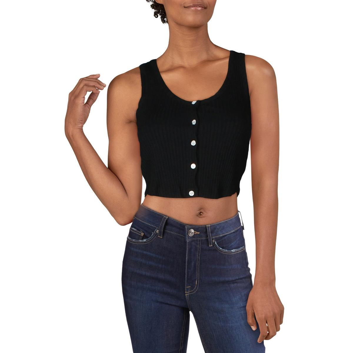 Kurzes Crop Top mit Streifen