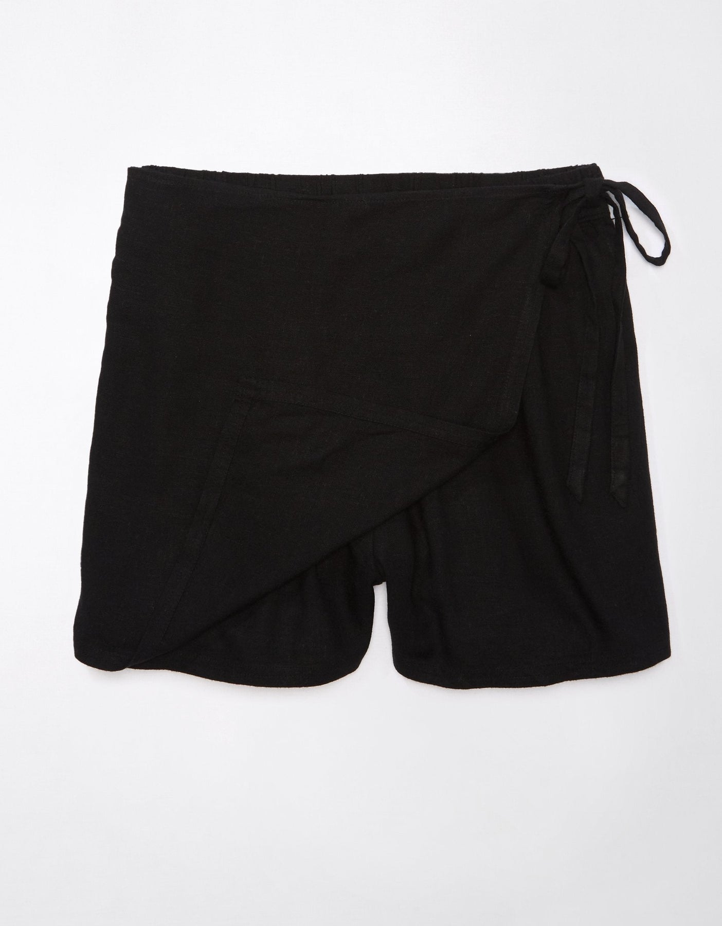 AE Leinen-Blend Imitat Wrap Skort