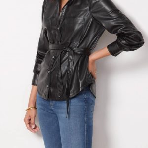 Belize Shacket in schwarz