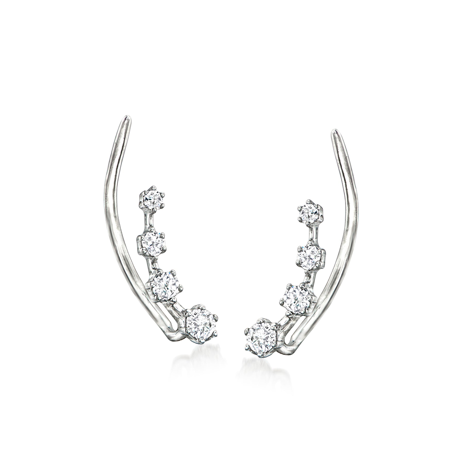 RS Pure Von Ross-Simons Diamant Ohr Kletterer in Sterling Silber