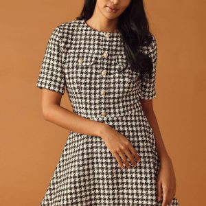 FALLING INTO PLACE TWEED Minikleid