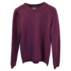 A.P.C. Pullover mit Rundhalsausschnitt aus purpurfarbener Wolle