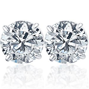 1 1/2ct Lab Grown Diamant Ohrstecker 14k Weißgold Ohrringe
