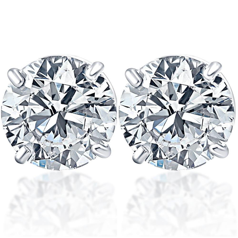 1 1/2ct Lab Grown Diamant Ohrstecker 14k Weißgold Ohrringe