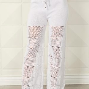 Crochet Detail Hose in weiß