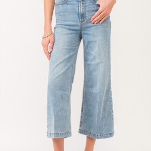 aubrey super weich breite Bein geknöpft jean in chambray