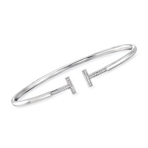 RS rein von Ross-Simonen Diamant Manschettenarmband in Sterling Silber