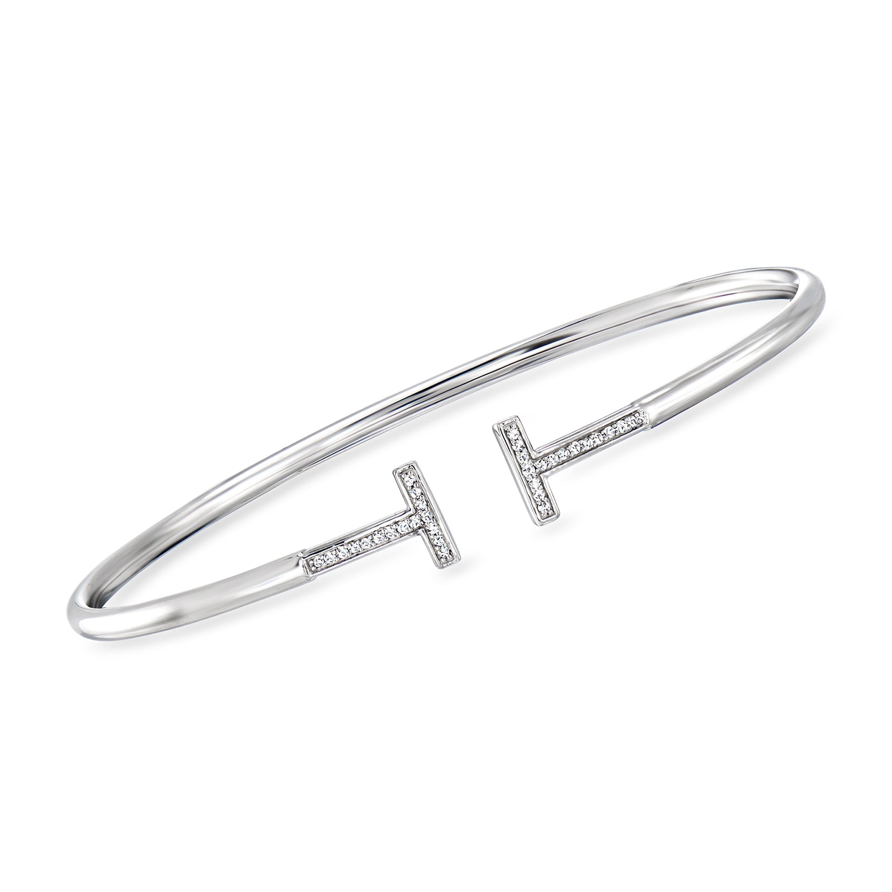 RS Pure Von Ross-Simons Diamant Manschette Armband in Sterling Silber