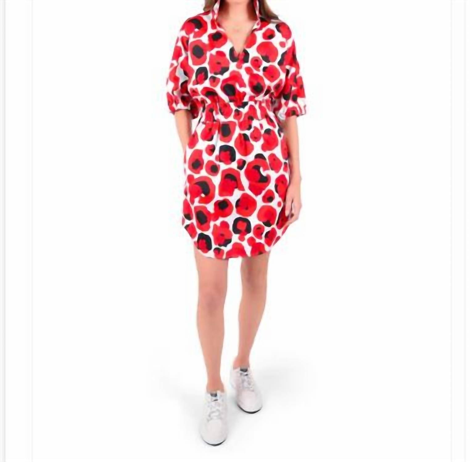 Palmer Kleid im roten Col Gepard