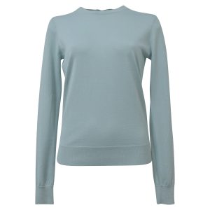 Theory Crewneck Regal Pullover aus hellblauer Wolle 7748737695804