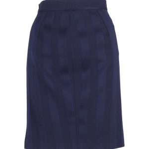 Thierry Mugler Rock mit Streifen aus blauer Wolle