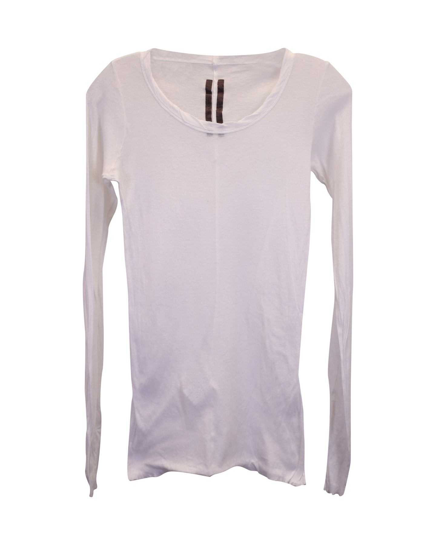 Rick Owens T-Shirt mit langen Ärmeln aus weißer Baumwolle