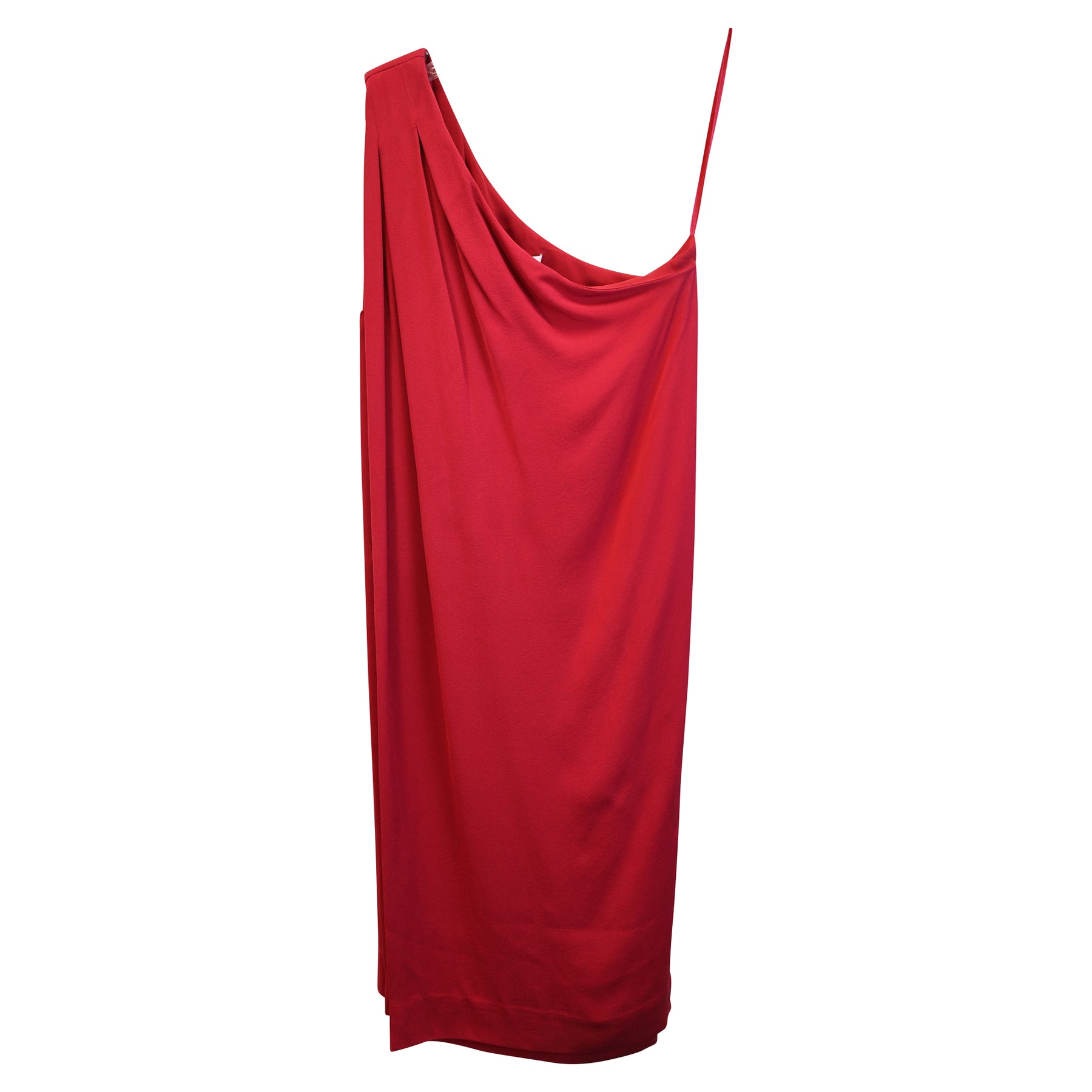Diane Von Furstenberg Einschultriges Kleid aus rotem Polyester