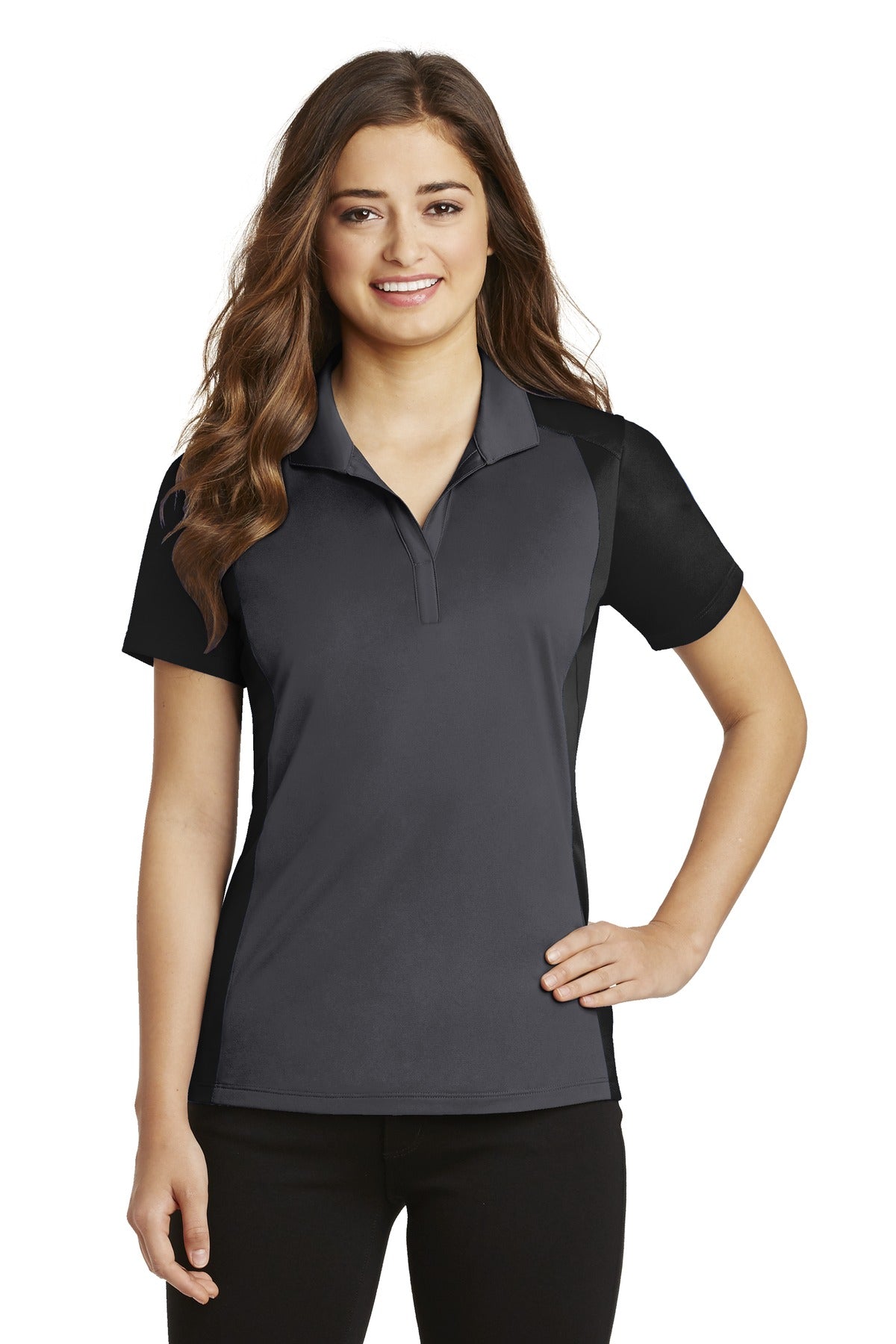 Sport-Tek Damen Colorblock Micropique Sport-Wick Polo. LST652